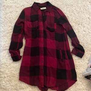 Flannel shirt dress size small